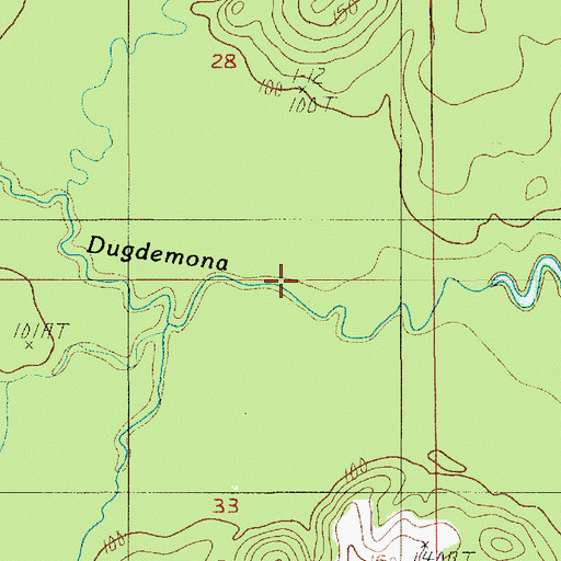 Topographic Map of Luke Creek, LA