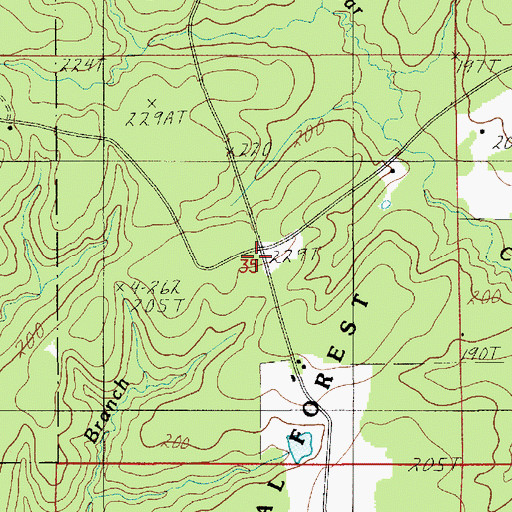 Topographic Map of Macedonia Church, LA