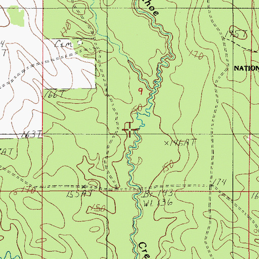 Topographic Map of Marlin Branch, LA