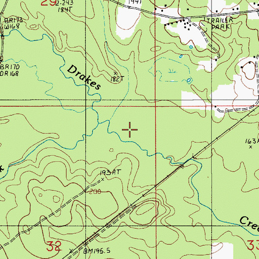 Topographic Map of Marlow Branch, LA