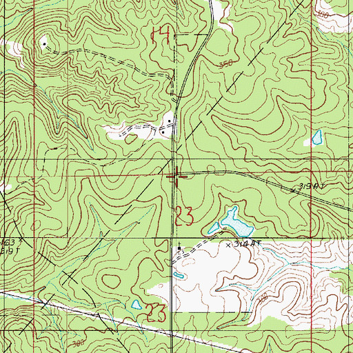 Topographic Map of Mayflower School, LA