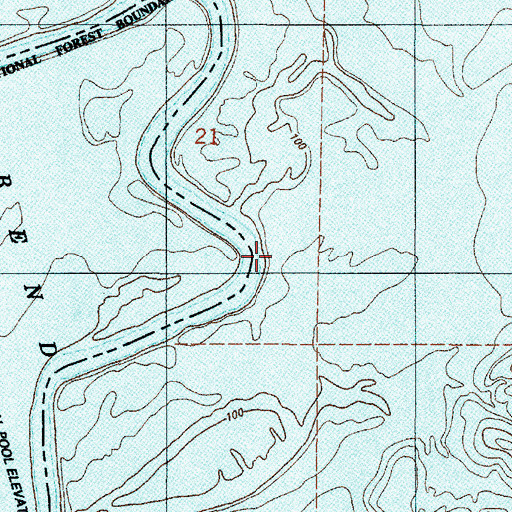 Topographic Map of McCowan Bend, LA