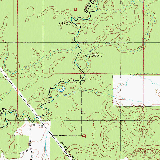 Topographic Map of McDonald Creek, LA