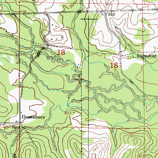 Topographic Map of McGifford Branch, LA