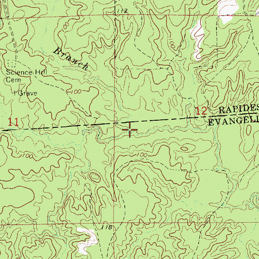 Topographic Map of McKemb Branch, LA
