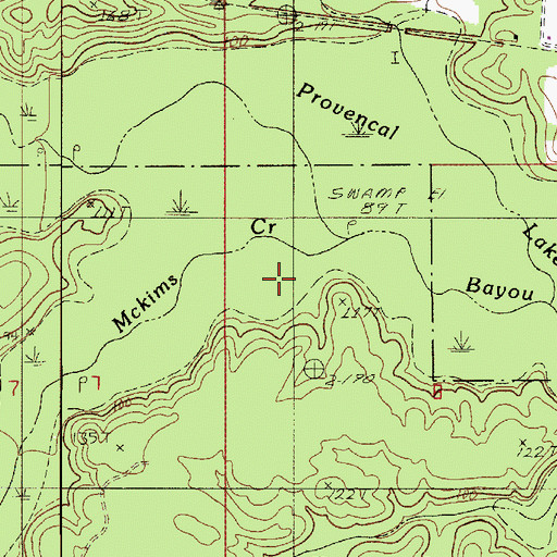 Topographic Map of McKims Creek, LA