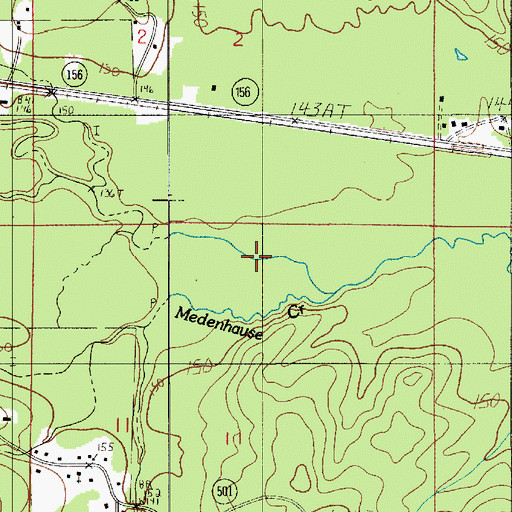 Topographic Map of Medenhause Creek, LA