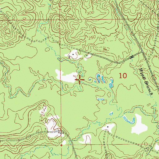 Topographic Map of Mike Branch, LA