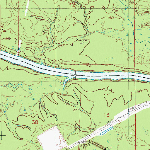 Topographic Map of Mill Creek, LA