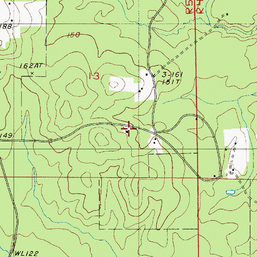 Topographic Map of Mill Creek Church, LA