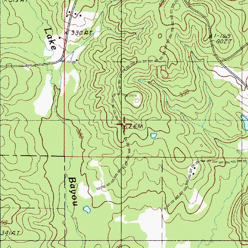Topographic Map of Miller Family Cemetery, LA