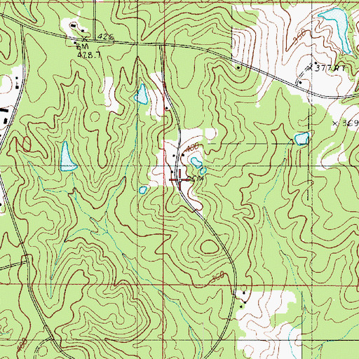Topographic Map of Miller Cemetery, LA