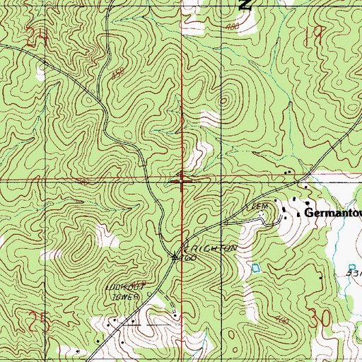 Topographic Map of Miller Chapel, LA