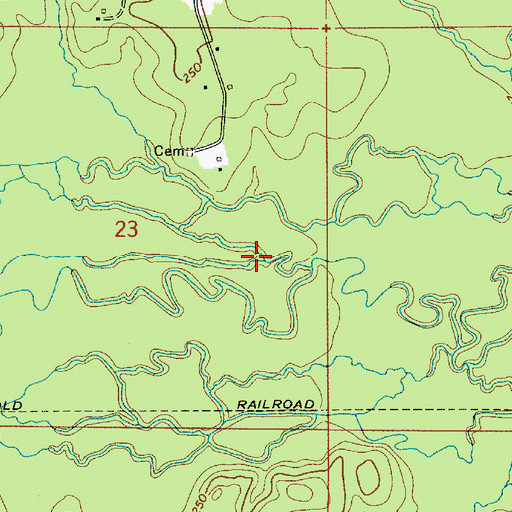 Topographic Map of Mims Creek, LA