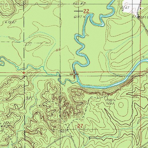 Topographic Map of Mine Creek, LA