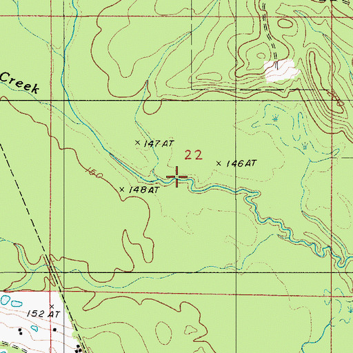 Topographic Map of Moore Creek, LA