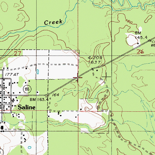 Topographic Map of Morning Star Church, LA
