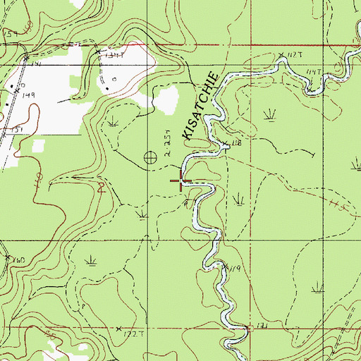Topographic Map of Moss Coulee, LA