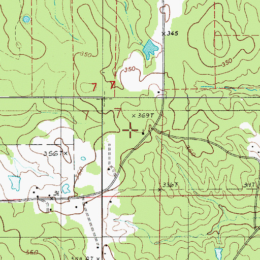 Topographic Map of Mount Hebron Church, LA