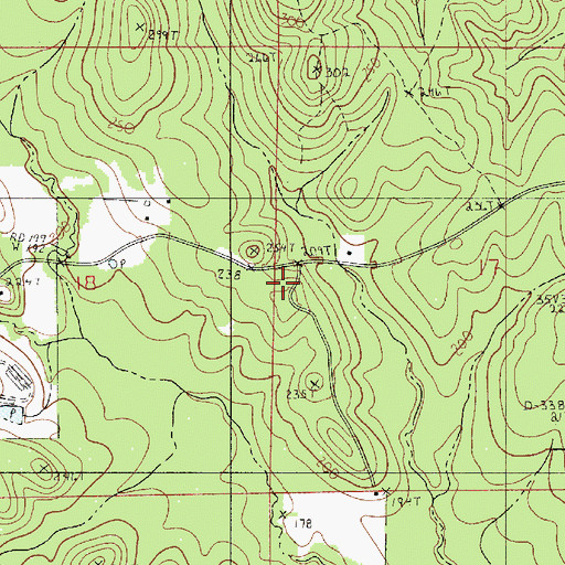 Topographic Map of Mount Nebo Church, LA