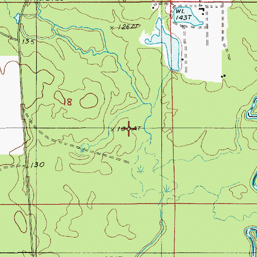 Topographic Map of Muddy Creek, LA