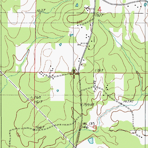 Topographic Map of Oak Grove Church, LA