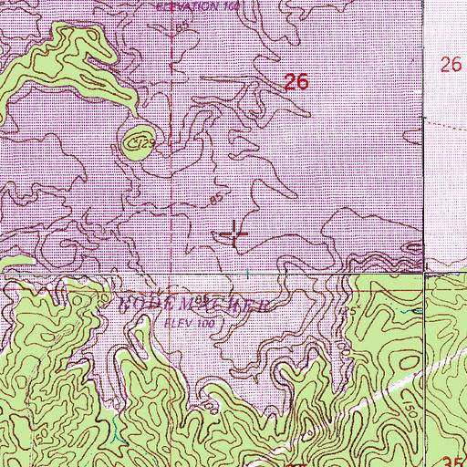 Topographic Map of Odom Creek, LA