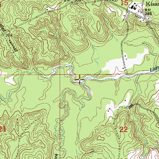 Topographic Map of Odom Creek, LA