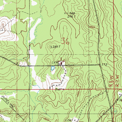Topographic Map of Oil Field School, LA