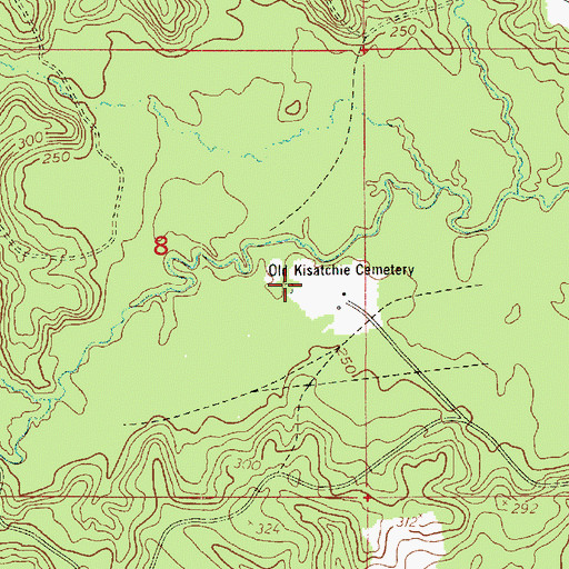 Topographic Map of Old Kisatchie Cemetery, LA