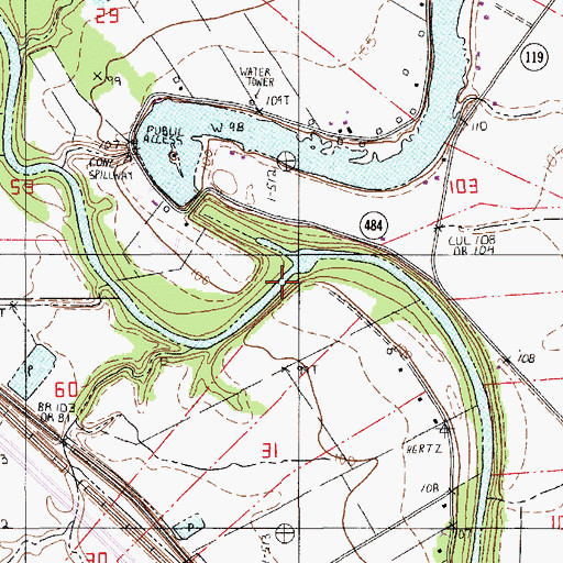 Topographic Map of Old River, LA