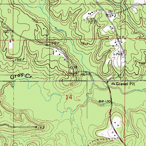 Topographic Map of Parsonage Cemetery, LA