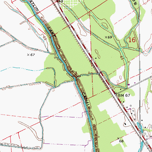 Topographic Map of Persimmon Bayou, LA