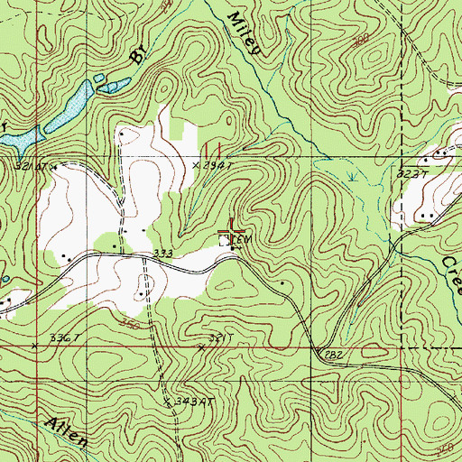 Topographic Map of Pine Grove Church, LA