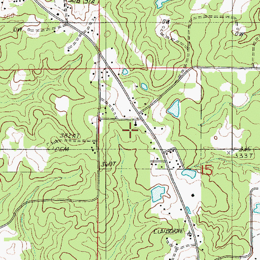 Topographic Map of Pine Hill School, LA