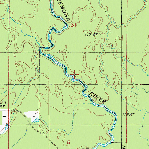 Topographic Map of Piney Wood Branch, LA