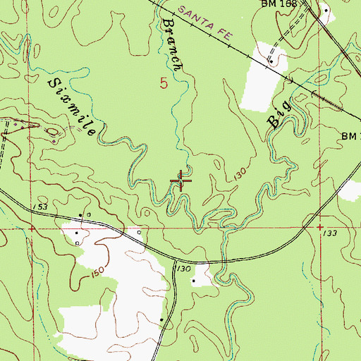 Topographic Map of Pollard Branch, LA