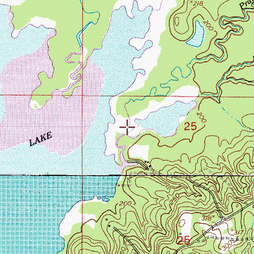 Topographic Map of Prairie Creek, LA