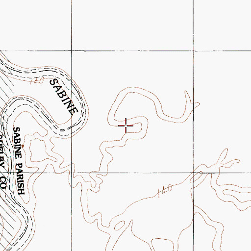 Topographic Map of Prairie Slough, LA