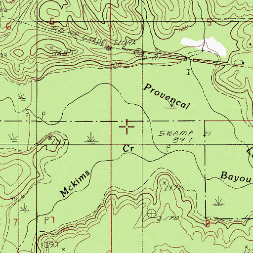 Topographic Map of Provencal Lake, LA
