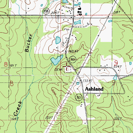 Topographic Map of Ramah Cemetery, LA