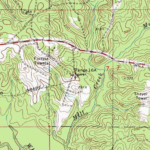 Topographic Map of Range 16A Tower, LA