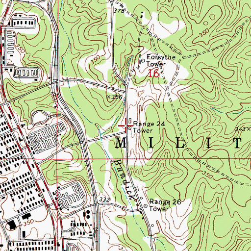 Topographic Map of Range 24 Tower, LA