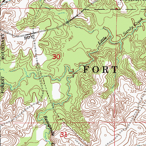 Topographic Map of Reaugaulle Creek, LA