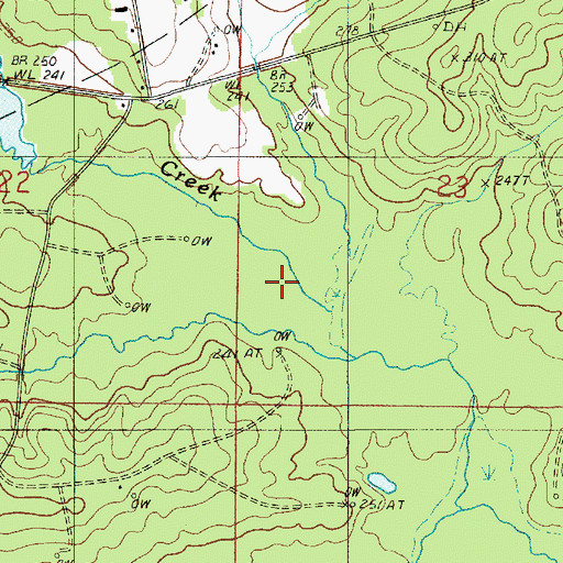 Topographic Map of Reeder Creek, LA