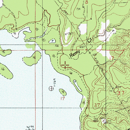Topographic Map of Remy Creek, LA