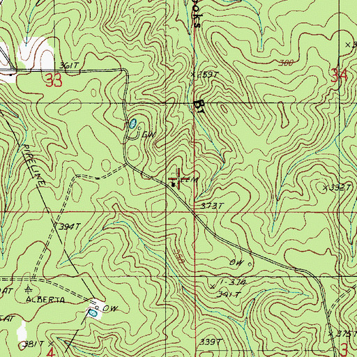 Topographic Map of Ridge Church, LA