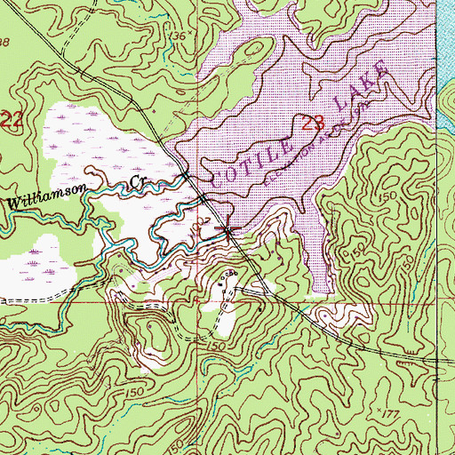 Topographic Map of Rocky Creek, LA