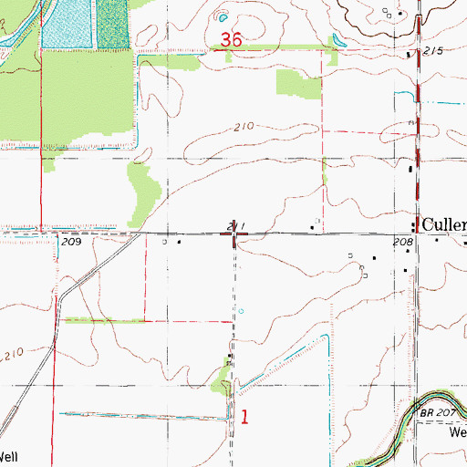 Topographic Map of Shiloh Church, AR