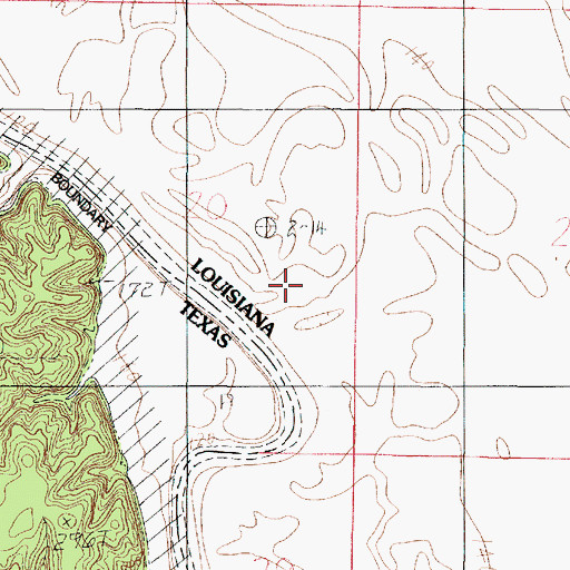 Topographic Map of Round Pond, LA